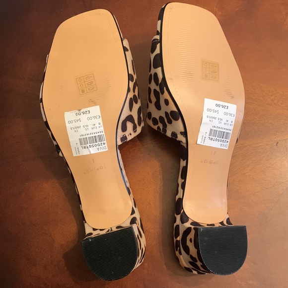 TopShop Leopard Slides NWT - Picture 4 of 9